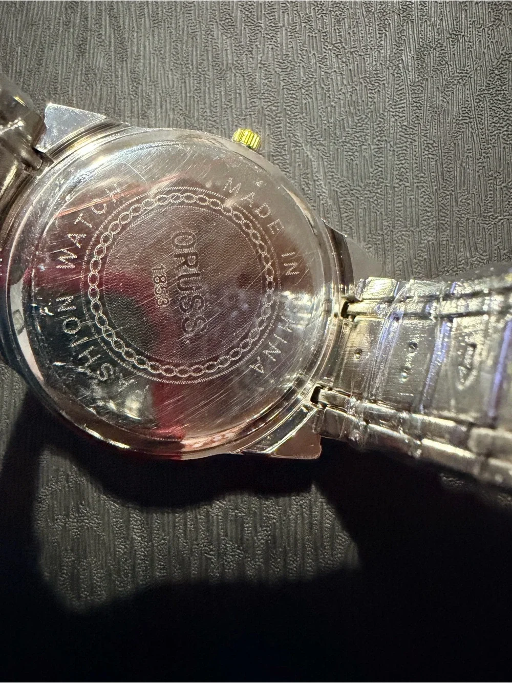 Oruss Brown Dial Watch with Gold-Tone Accents